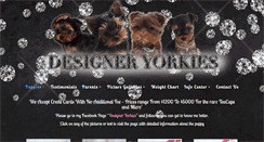 Desktop Screenshot of designeryorkies.com
