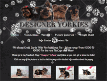 Tablet Screenshot of designeryorkies.com